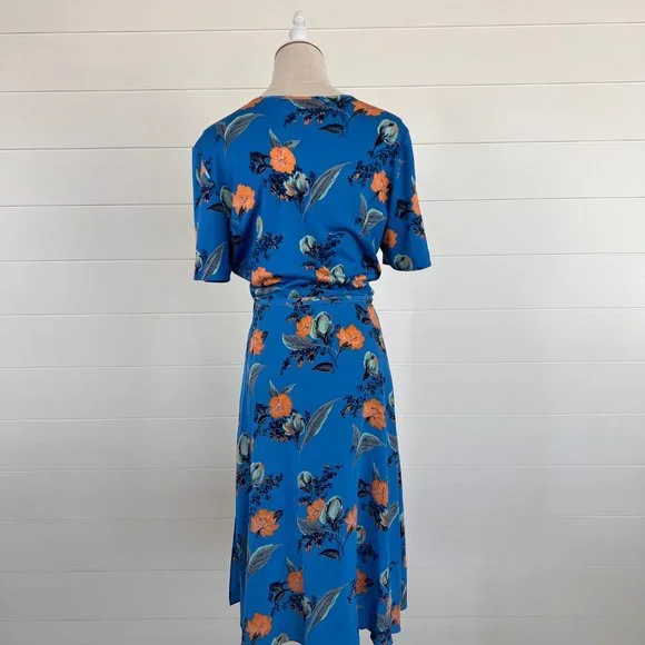 Blue Floral DVF Wrap Dress - Picture 2 of 3